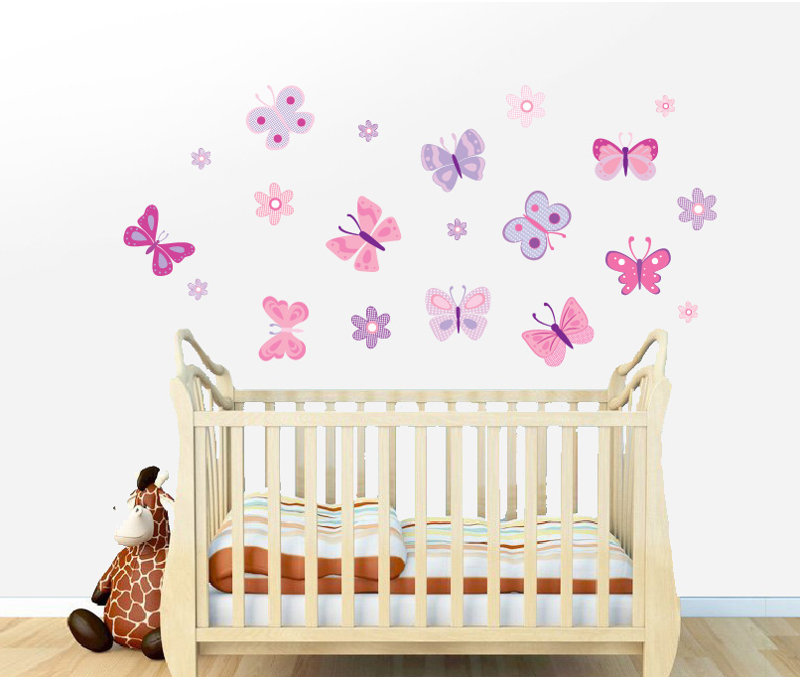 Décalcomanie murale papillon et fleur, Schéma C