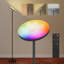 HOMCOM RGB Uplighter Floor Lamp Tall Dimmable 350° Rotatable Head Black
