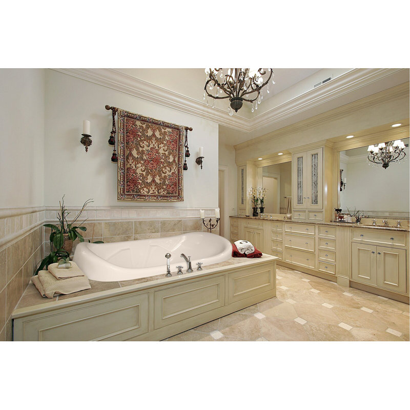 Natalie 78'' L Bathtub, White, Polished Nickel