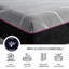 Matelas de 11 pouces pour grand lit - améliore la clarté d'esprit à la taille de l'éveil - couleur grise et texture douce