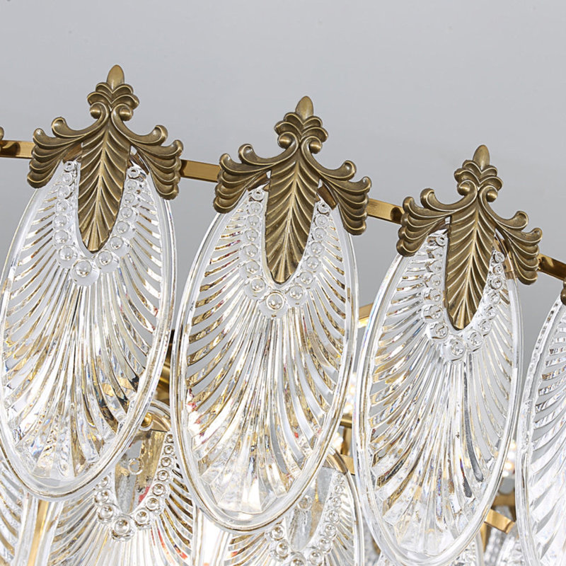 Encarna 23.5" W 8-Light Glass Tiered Chandelier