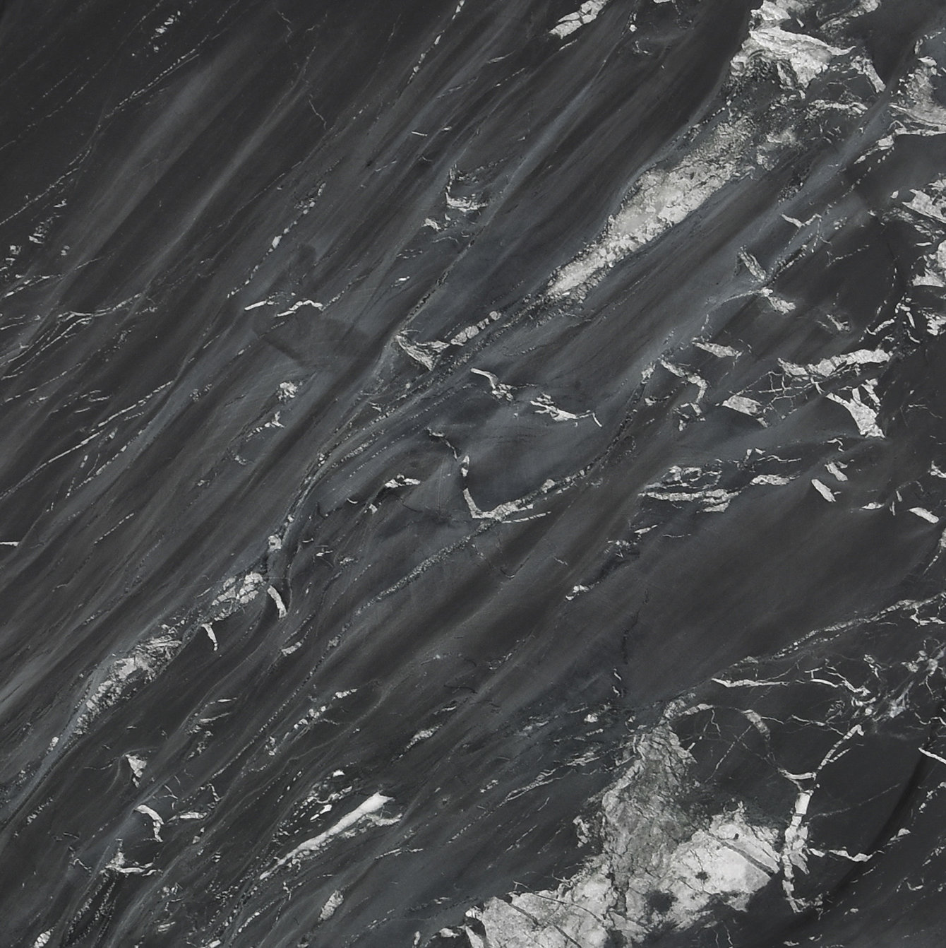 Genoa 36" Genuine Marble Coffee Table, Black Marble