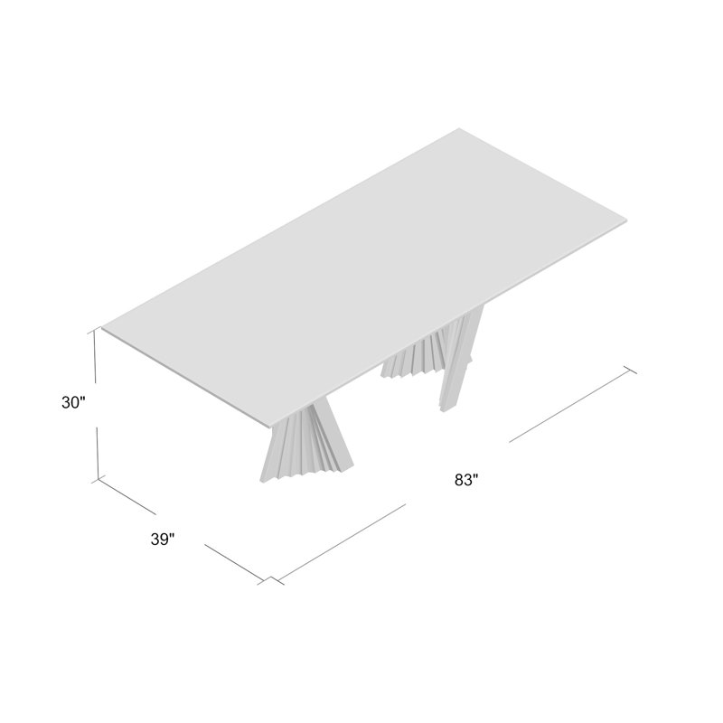 Avanicole Glass Top Dining Table, Walnut
