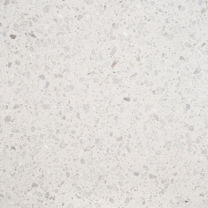 Brezza Terrazzo 23.62 in. x 23.62 in. Honed Terrazzo Floor and Wall Tile (3.87 Sq. Ft. / Each), Bianco