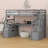 Loft Bed With Drawers, Shelves And Desk-1013748875