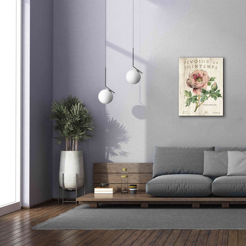 «Pivoine de Printemps» par Sue Schlabach, estampe numérique sur toile, L 26 po x H 34 po