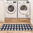 Non-Slip Checkered Plaid Area Rug For Living Room, Hallway Runner, Entryway Rug, Black/Gray/White-1464549458