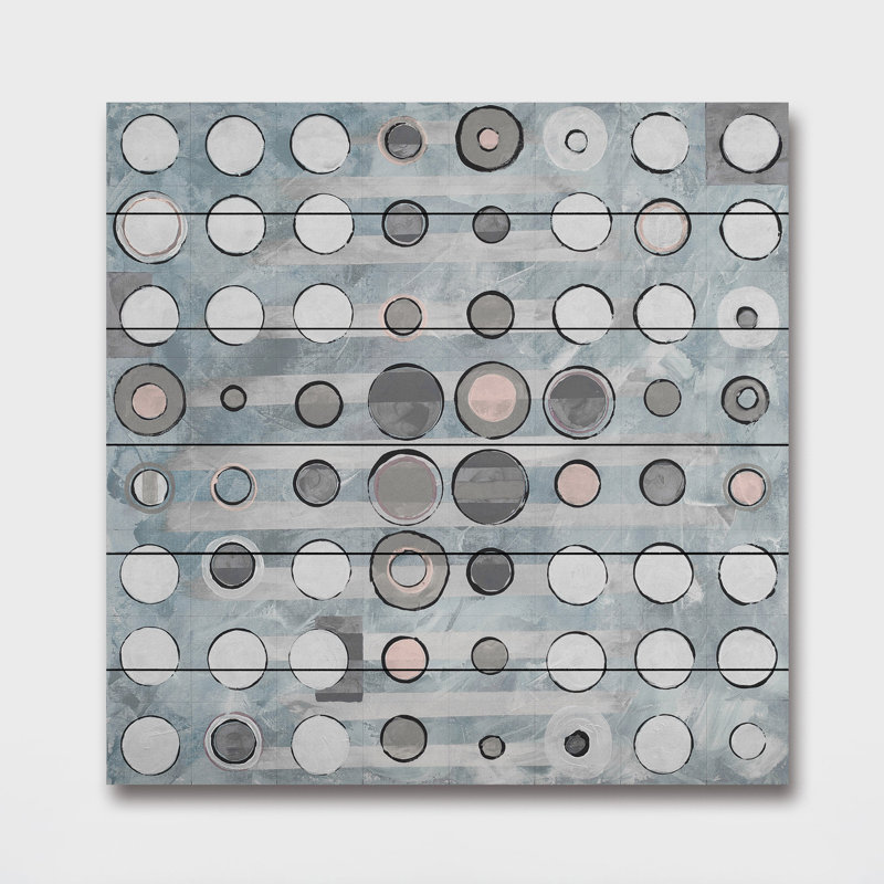 «Uplifting Dots», impression sur bois, H 18 po x l 18 po x P 1,5 po