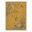 Tapis floral orange / bleu lavable à la machine avec envers antidérapant-1566351565