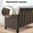 Mix Brown Rattan Wicker Patio Outdoor Spacious 3-Seat Sofa with Curved Armrest-1432128284