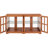 Glass Display Case With 7 - Color Led Strip, Remote Control, And Base For Collectibles In Home Office Antique Dark Oak Grid Doors, Adjustable Shelves, Enabled Lights-124472754