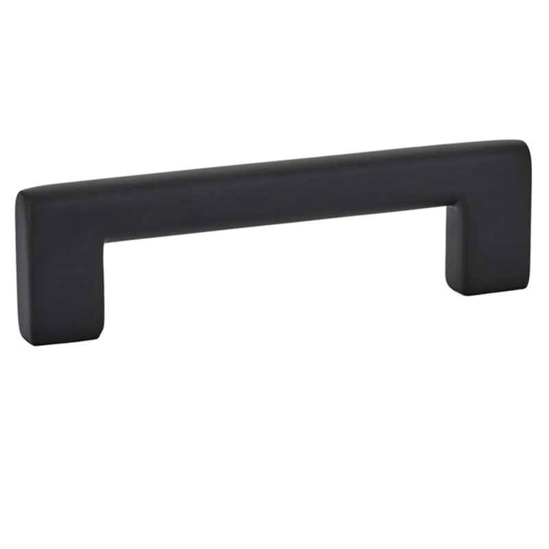 Trail 6" Center to Center Bar Pull, Flat Black, 4"