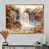 Toile avec cadre flottant or