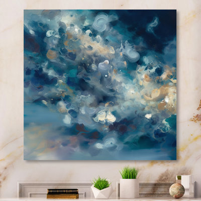 "Rosenda Seascape", peinture abstraite encadrée
