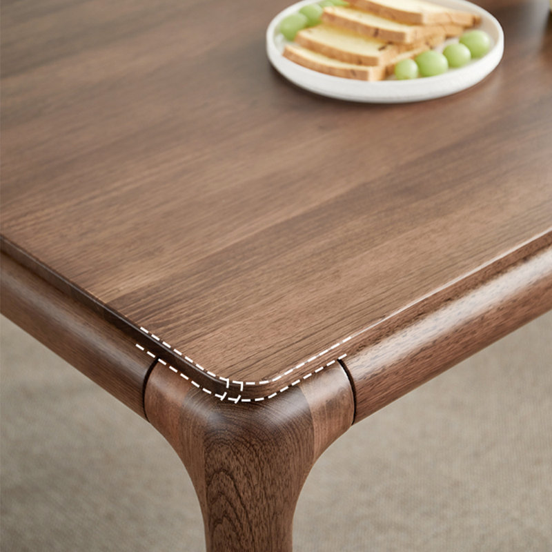 Solid wood dining table, 29.5" H x 55.1" L x 35.4" W