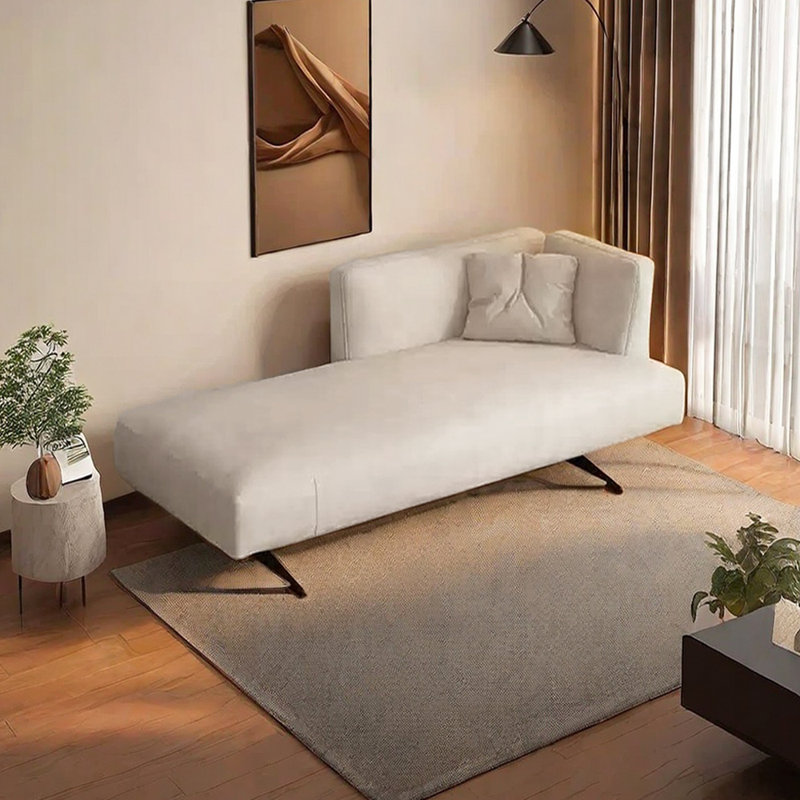 Méridiennes d'intérieur de luxe, éponge haute densité, Accoudoir à droite (vu de face), Beige
