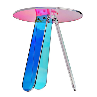 Round Iridescent Side Table