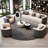 Minimalist Grey Business Reception Sofa Set