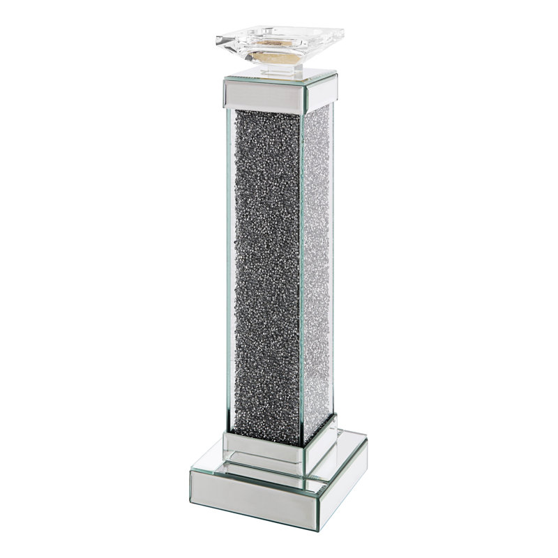 Chandelles en bois et en verre, H 17,5 po x l 5,4 po x P 5,4 po