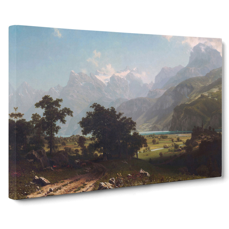 Lake Lucerne by Albert Bierstadt - Wrapped Canvas, 35cm H x 50cm W x 3cm D
