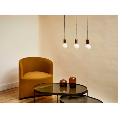 Luminaire suspendu Sphere III en noyer