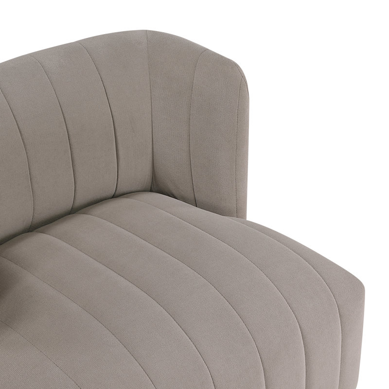 Chaise pivotante moderne rembourrée Comfort Taupe, Taupe