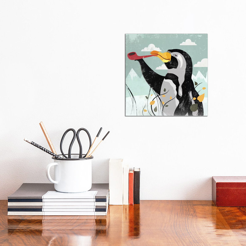 Penguin Stroll by PI Studio - Gallery-Wrapped Canvas Giclée on Canvas, 30.48 cm H x 30.48 cm W, No Frame