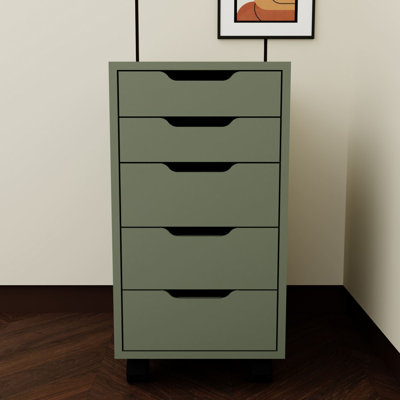 Modern Multi-Purpose Cabinet, Green, 15.7 x 30.5 x 21.7 inches | 100% Melamine Coated Particle Board, Thickness: 0.7 inches | Numerous Shelves, Wall-Mountable Design, Stylish and Functional Storage Solution for Any Space