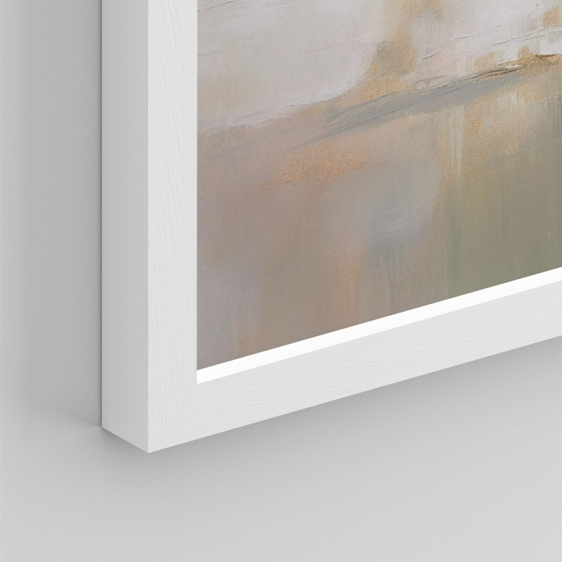 «Abstract Landscape Textured Earthy Tones» sur papier, Blanc, H 12 po x l 16 po