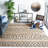 Heer Hand Loomed Jute/Cotton Chevron Rug in Natural/Charcoal-1594751398