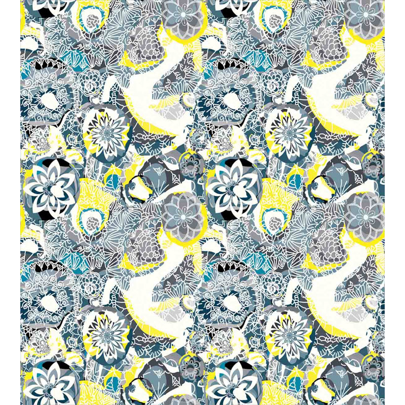 Eclectic Polyester Floral Duvet Cover
