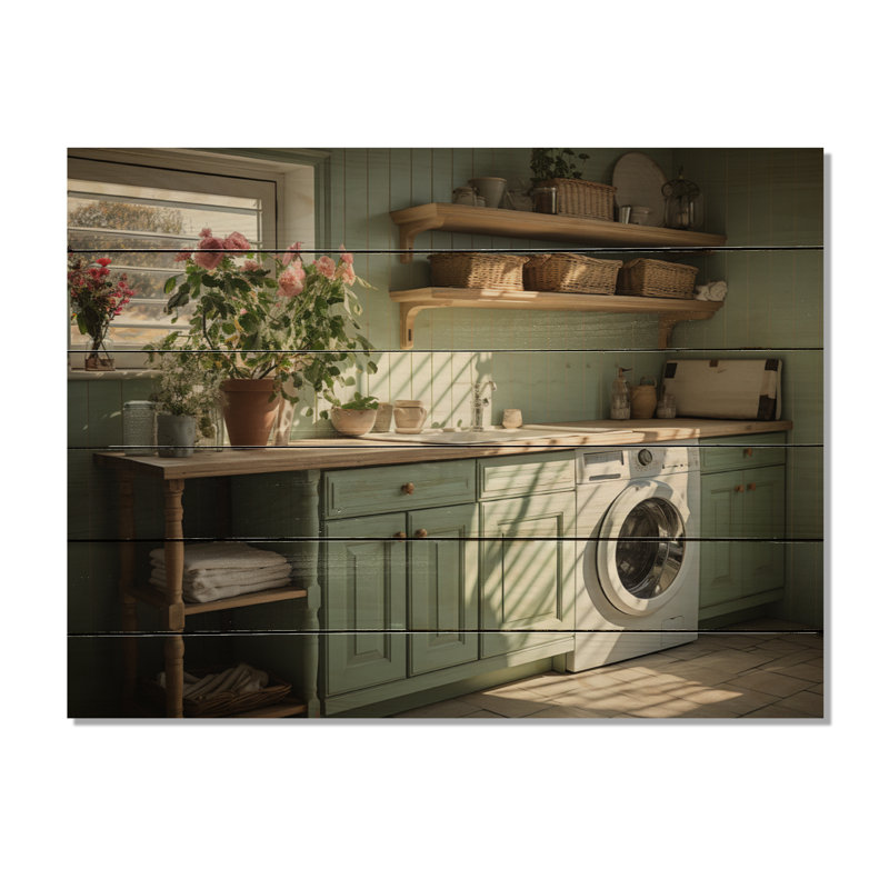 " Laundry Room Country Charm ", 10" H x 20" W x 0.78" D
