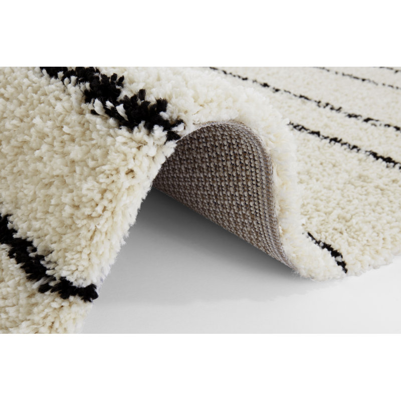 Striped Shag Area Rug, Rectangle 200 x 290cm