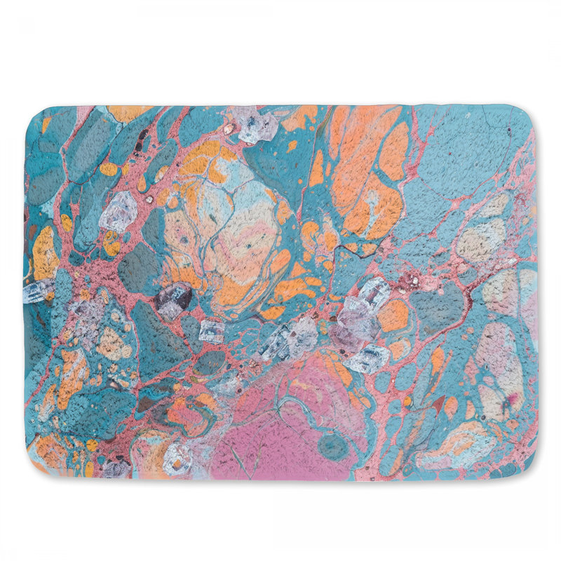 Chaye Microfiber / Microsuede Non-Slip Bath Mat, 21"W x 34"L