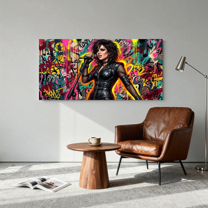 Graffiti Rock, reproduction d'art sur toile, ensemble de 1, Wrapped Canvas, L 58 po x H 28 po