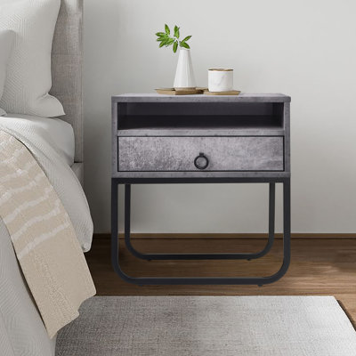 Homayun 50.2cm W Manufactured Wood Bedside Table