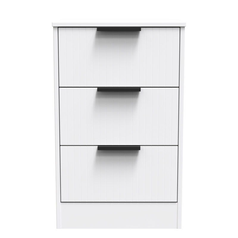 Atsumi 45cm W Manufactured Wood Bedside Table, White Matt