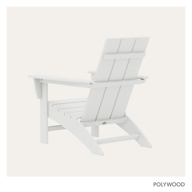 POLYWOOD Modern Adirondack Chair, White