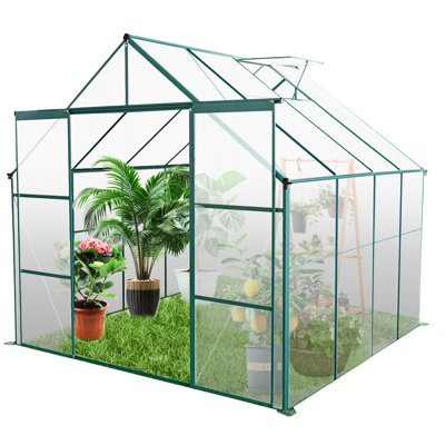 8x10ft Greenhouse With Ventilation Enhancement - Optimize Plant Environment, For Protection Frost And Heat,