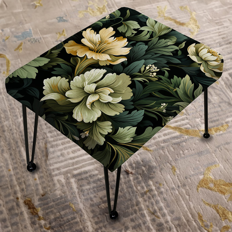 Victorian Stealth Flowers I - Camouflage Rectangle Ottoman