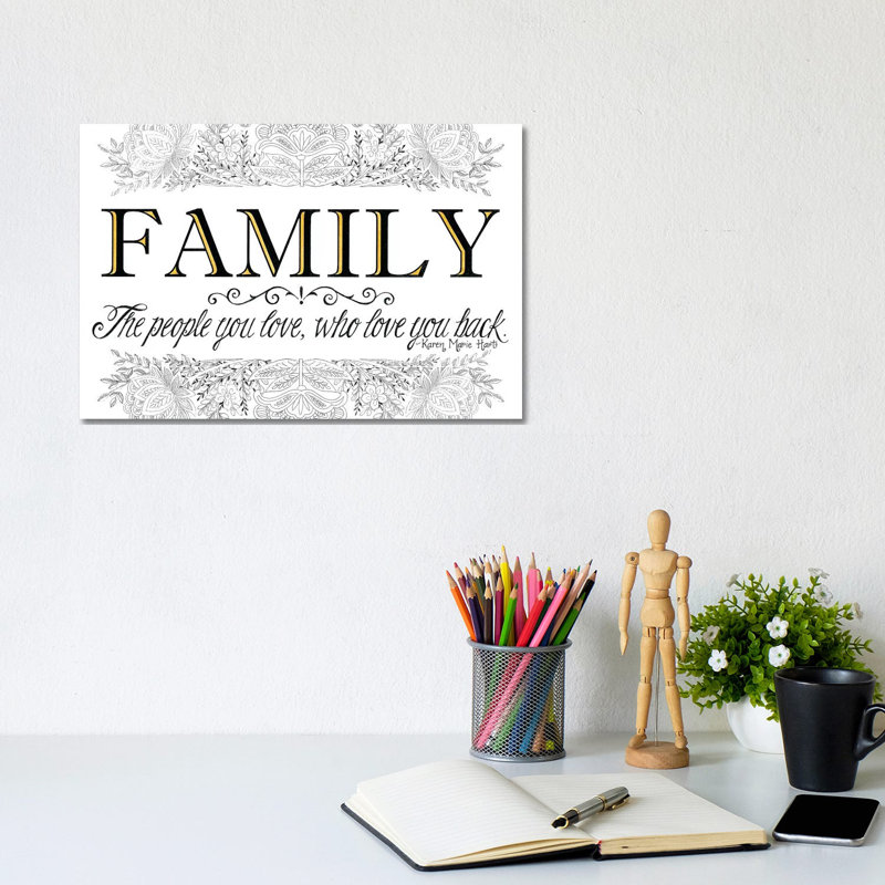 Family 1 Piece Wrapped Canvas Wall Art, 20.32 cm H x 30.48 cm W