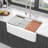 White Farmhouse Sink Workstation - 33 X 21 X 10 Inch White Porcelain Ceramic Single Bowl Farm Kitchen Sink