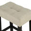 Table de salle à manger 3 pièces, 2 tabourets rectangulaires, style moderne, gris et beige