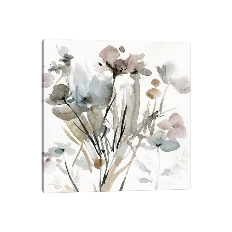 Dainty Blooms I by Carol Robinson - Painting on Canvas, 93.98 cm H x 93.98 cm W x 1.91 cm D, Wrapped Canvas