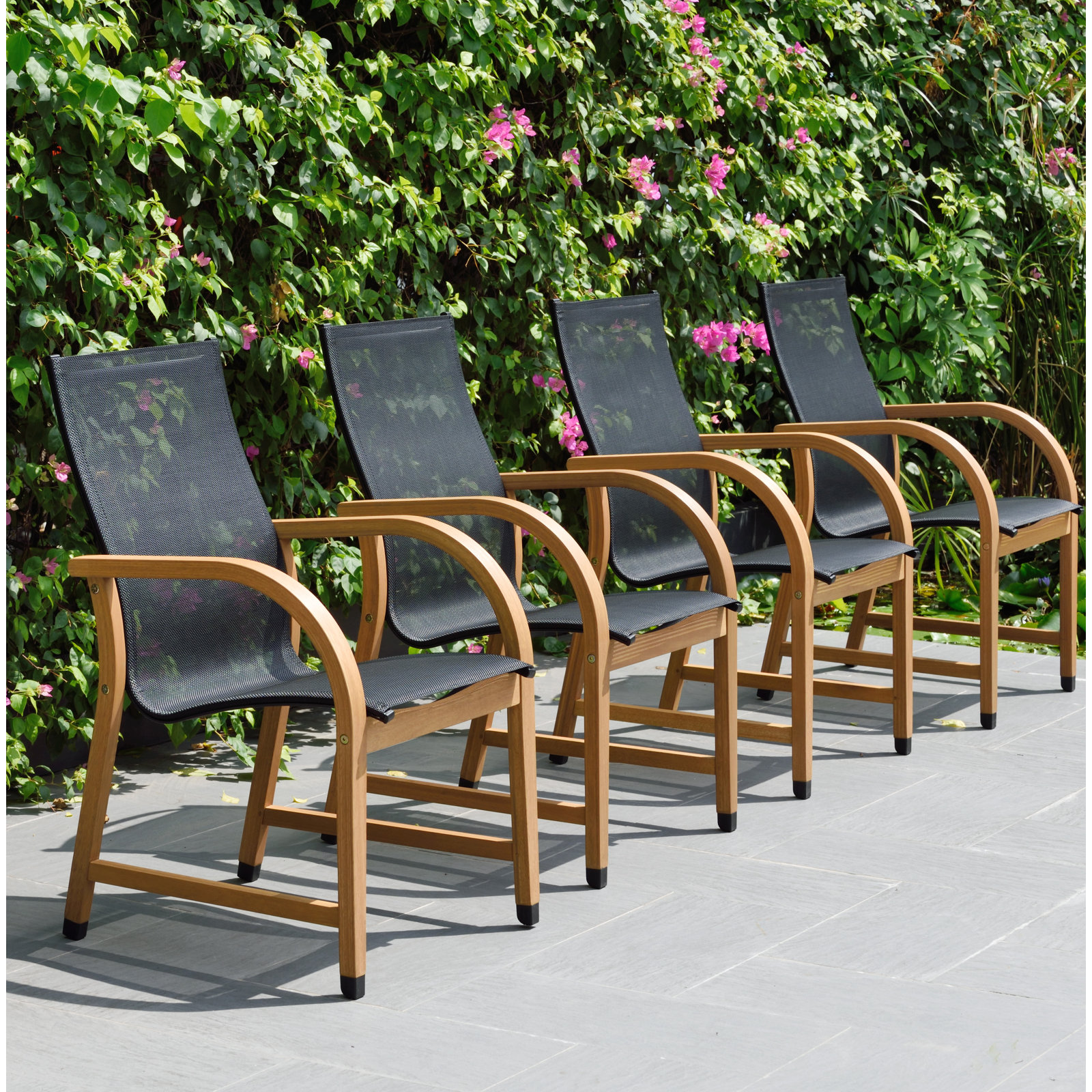 Alyisa 59" Eucalyptus Patio Dining Set