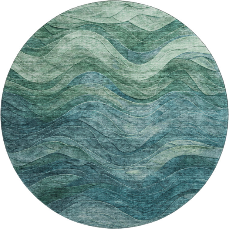 Premium Machine Washable Larock AMF1700 Swirls Rug
