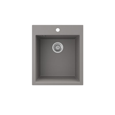 Dakota Fields Brucknell 500mm W Single Bowl Granite Kitchen Sink with 1 Faucet Hole