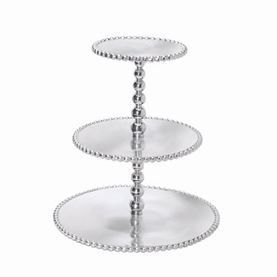 String Of Pearls Aluminum Tiered Stand