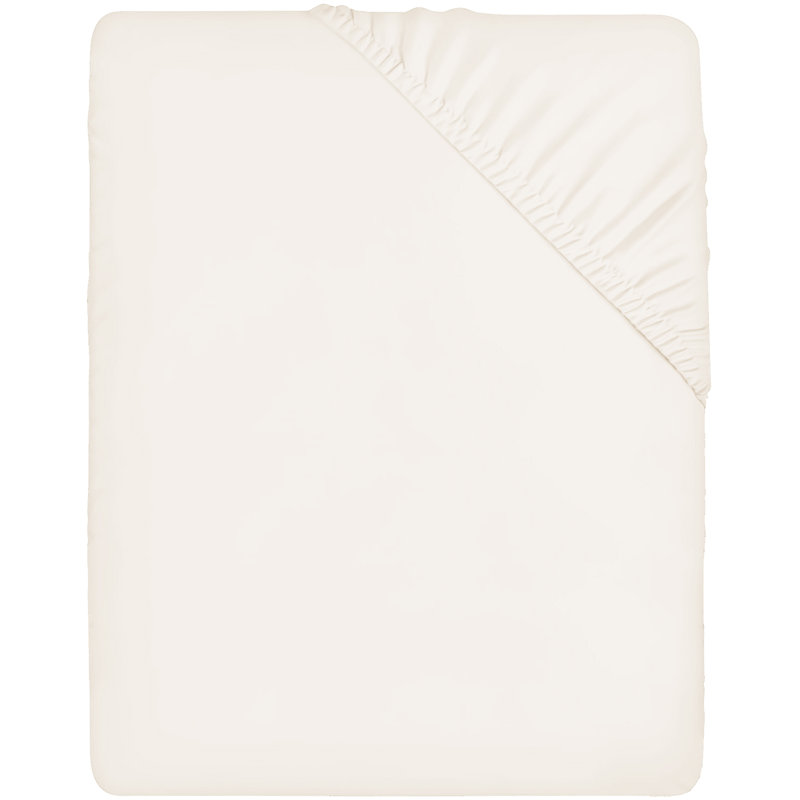 Leila Microfiber 25cm Deep Pocket Fitted Bed Sheet, Single (3'), Cream