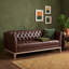 Canapé Chesterfield 3 places en similicuir avec capitonnage à boutons et structure en bois de pin-133446056